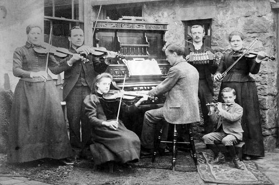 A family band in Darlington, Durham c.1910
