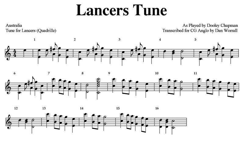 Dooley Chapman's Lancers Tune, Quadrille