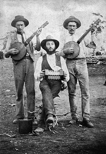 Rural dance band, ca.1870.