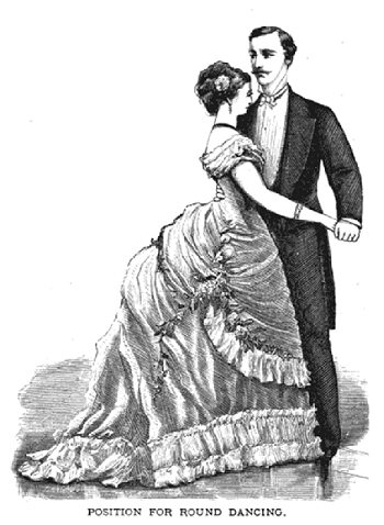 The standard position for the waltz and other round dances